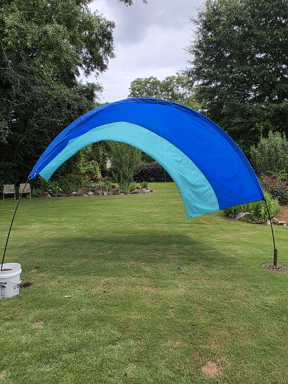 Beach Sun Shelter Canopy - Aqua & Blue - Picture 5 of 5
